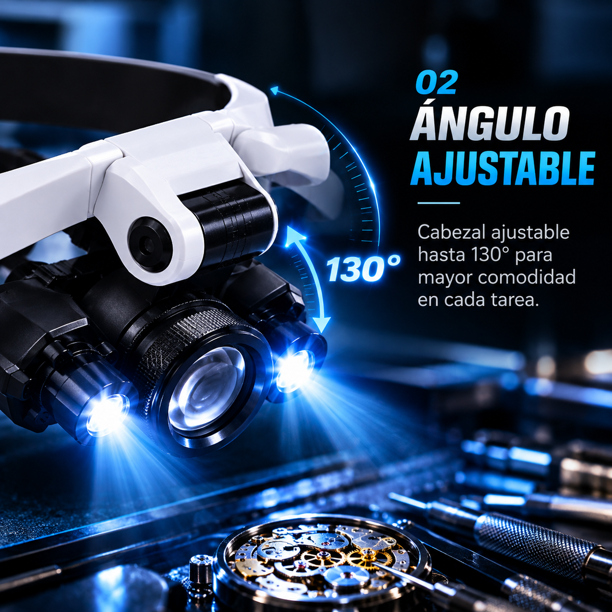 Lupa LED de Precisión con Gafas Ajustables